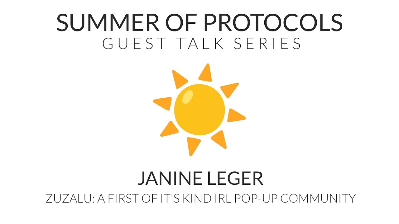 Guest Talk with Janine Leger | Zuzalu: A First of Its Kind IRL Pop-up Community