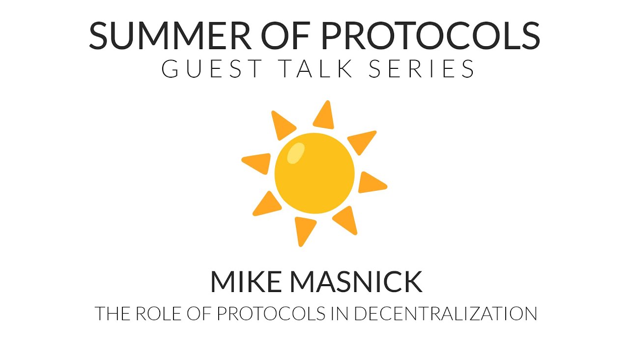 Guest Talk with Mike Masnick | The Role of Protocols in Decentralization