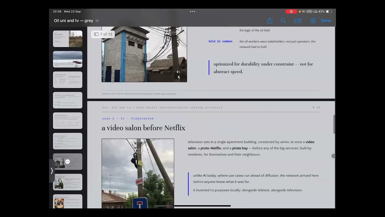 Oil, Uni and TV: Post-Soviet Infrastructures Shaping Protocols for Web