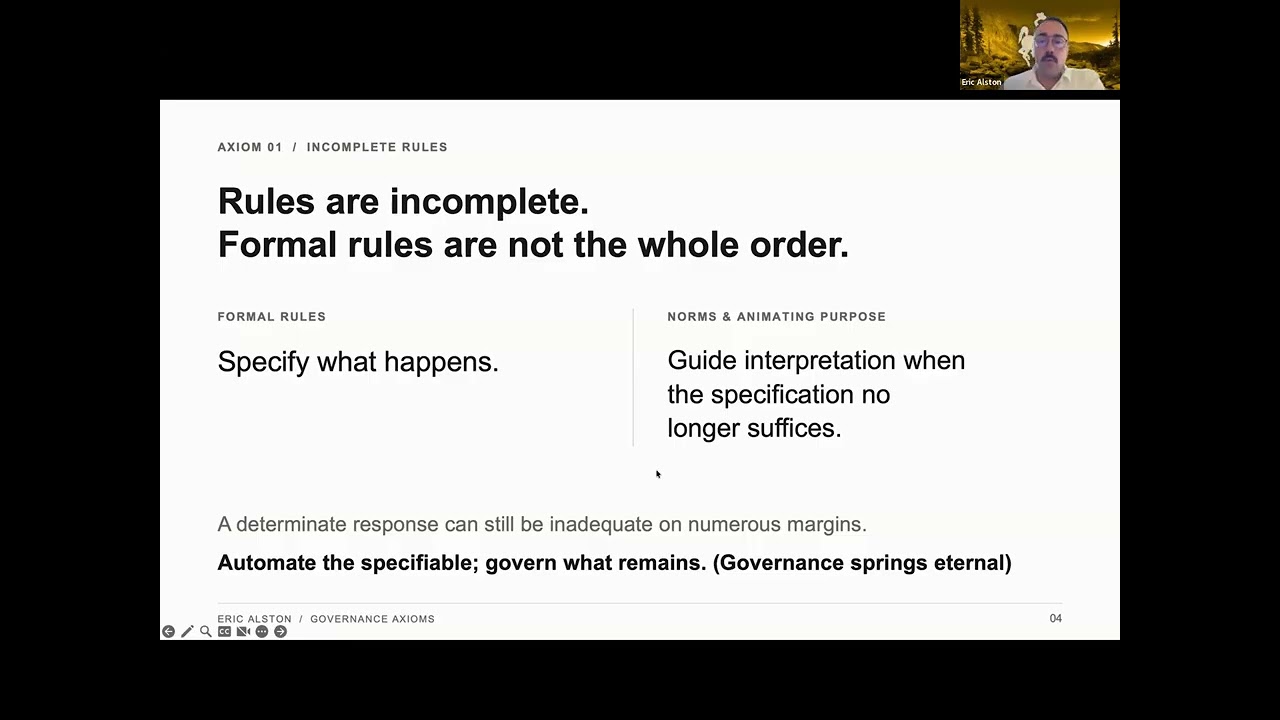 Governance Axioms