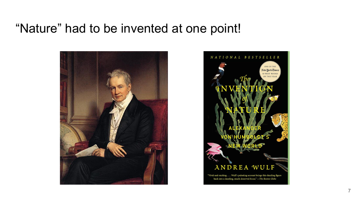 Nature had to be invented — Humboldt portrait and book cover
